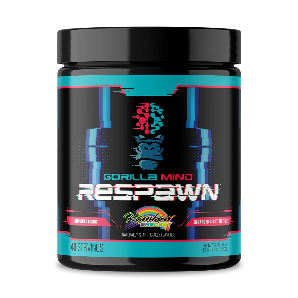 Gorilla Mind Respawn gaming supplement - Rainbow Sherbert flavour