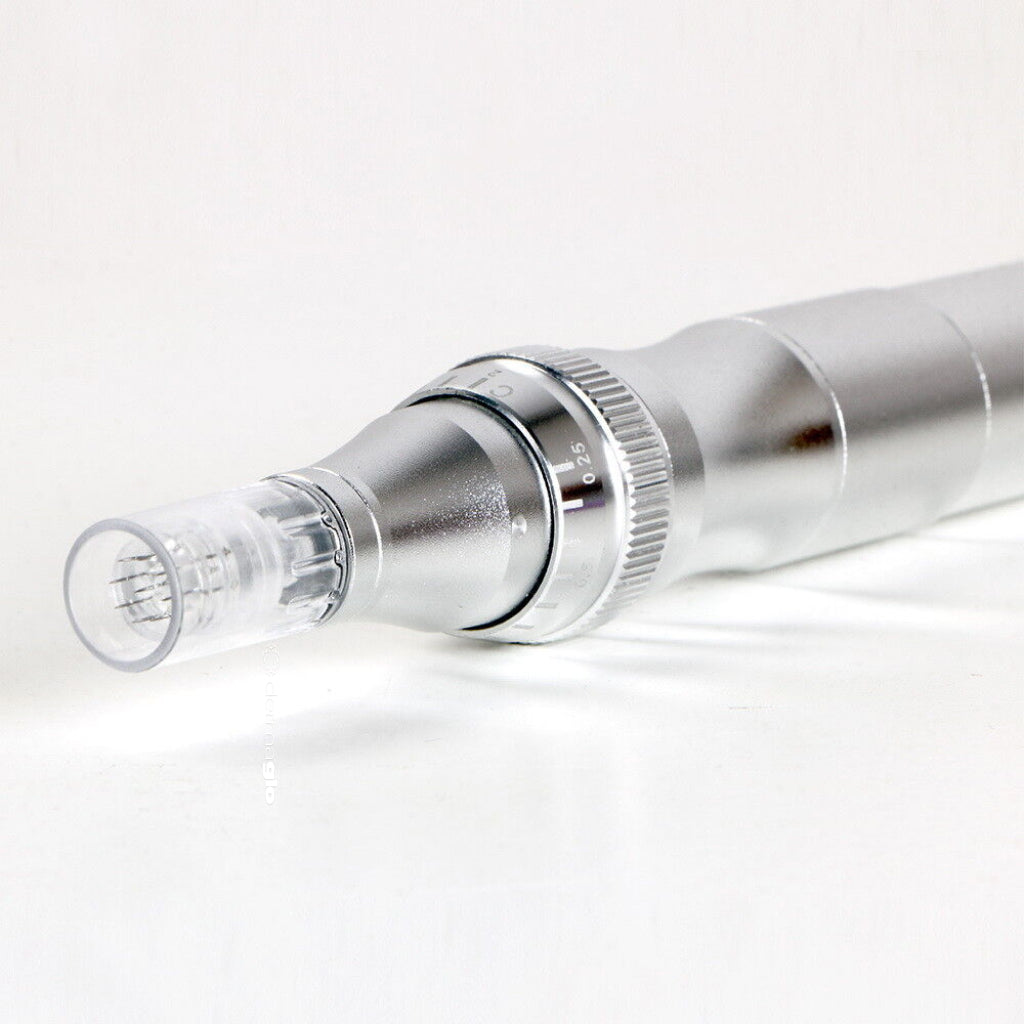 Derma Glow microneedling pen USB charging port detail