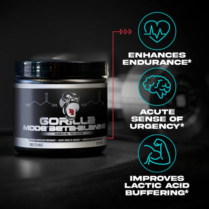 Gorilla Mode Beta-Alanine - Carnosine Precursor 100 Servings
