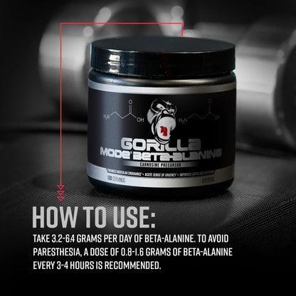 Gorilla Mode Beta-Alanine - Carnosine Precursor 100 Servings