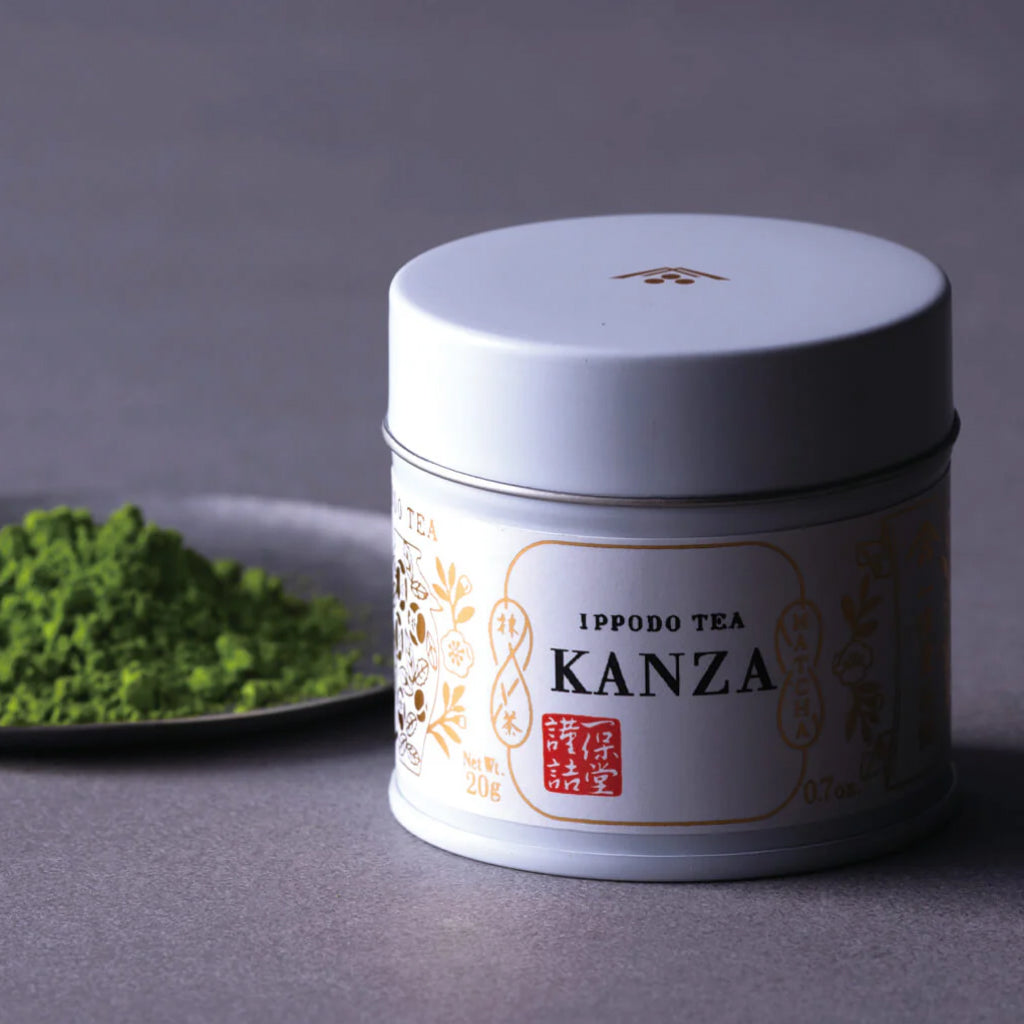Ippodo Tea Kanza matcha 20g tin front label