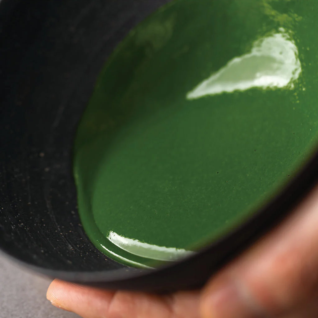 Ippodo Tea Kanza matcha 20g tin back label with brewing instructions