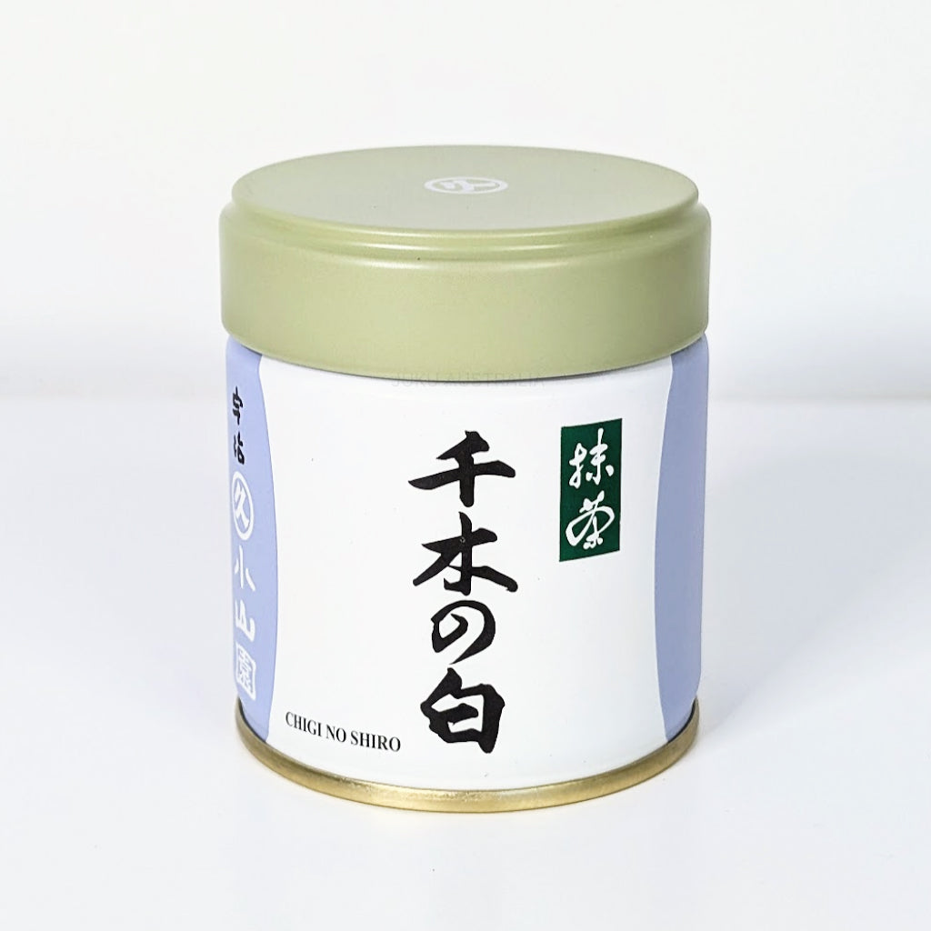 Marukyu Koyamaen Chigi no Shiro matcha 40g can angled view
