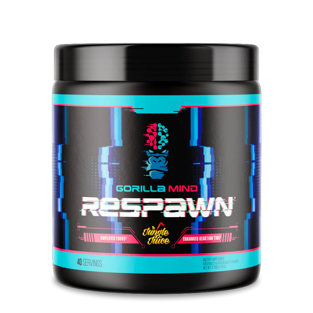 Gorilla Mind Respawn gaming nootropic supplement - Jungle Juice flavour hero